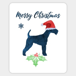 Christmas Airedale Terrier Sticker